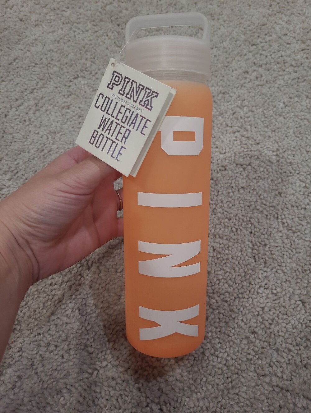 PINK Victoria Secret Glass Water Bottle